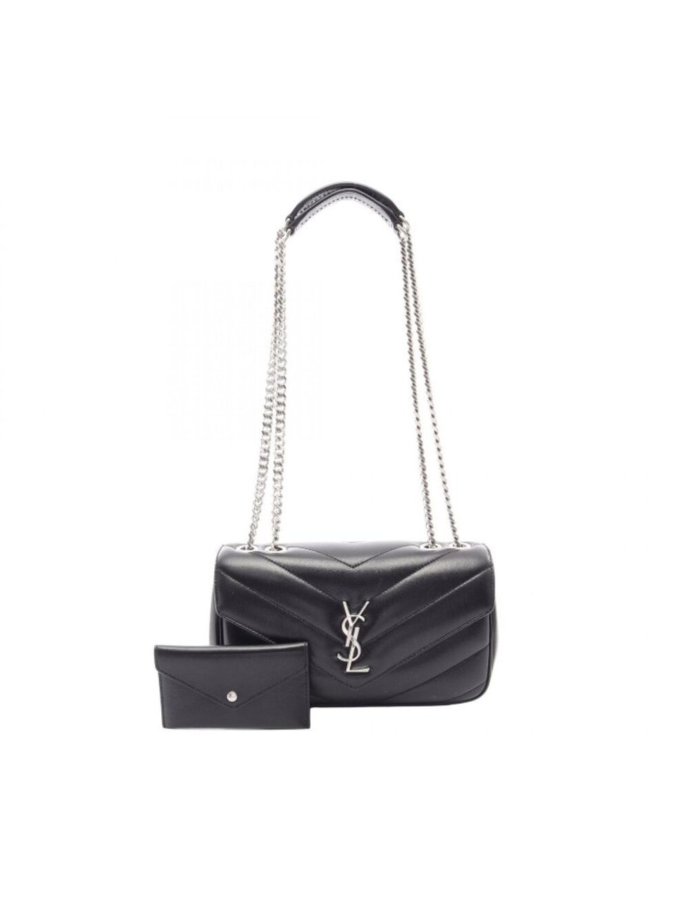Saint Laurent Paris Shoulder Bag Loulou Small Black Leather